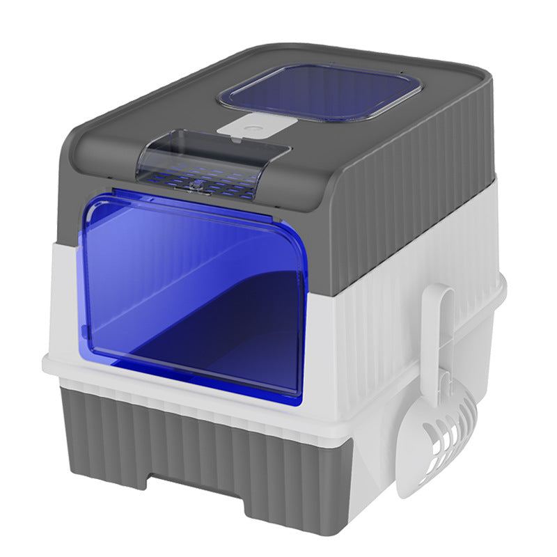 Extra Large Enclosed Cat Litter Box with Drawer System