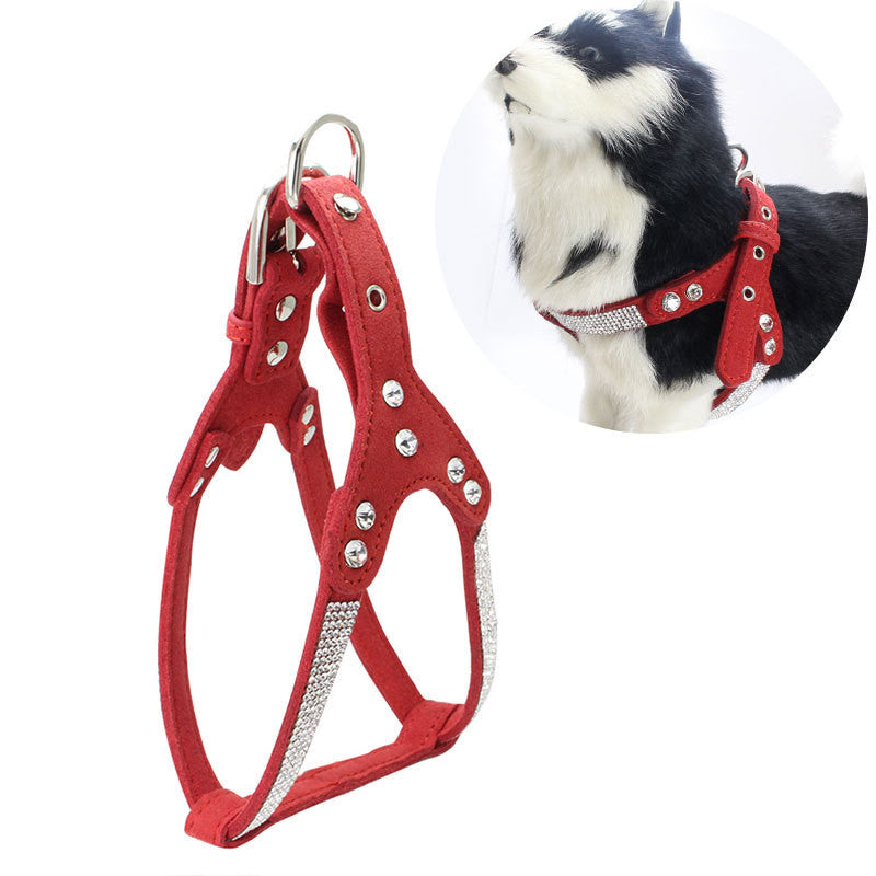 Double-Layer Microfiber Soft Suede Pet Chest Harness
