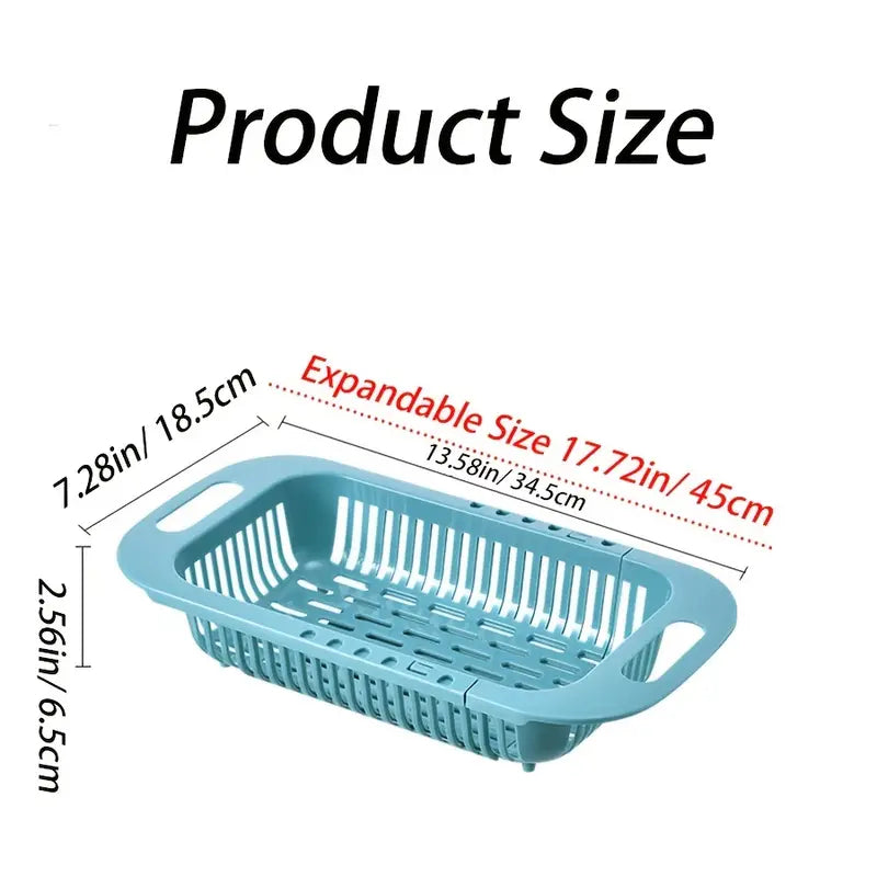 Adjustable Collapsible Colander for Kitchen Sink