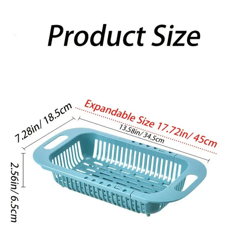 Adjustable Collapsible Colander for Kitchen Sink