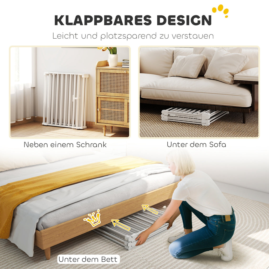 6-Panel Foldable Pet Barrier with Door