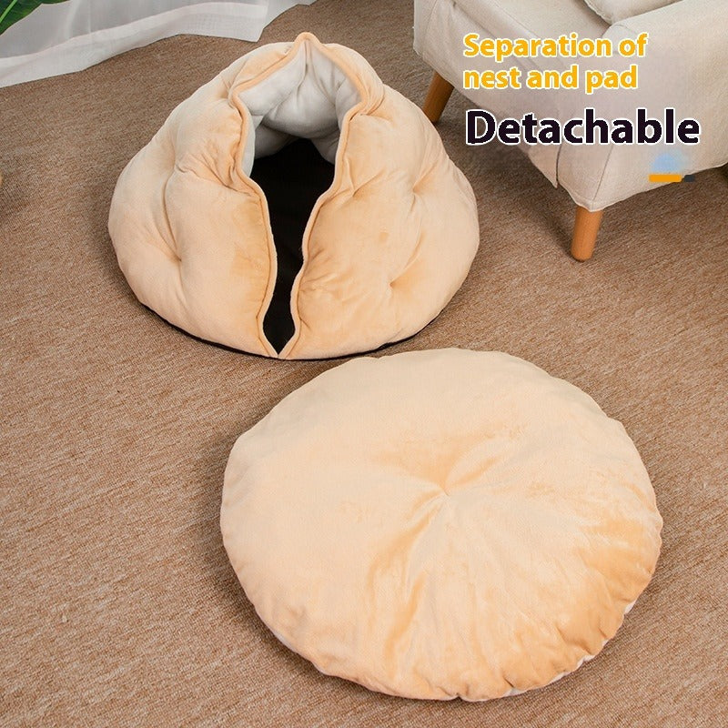 Semi-closed Four Seasons Dumpling Cat Nest Plush