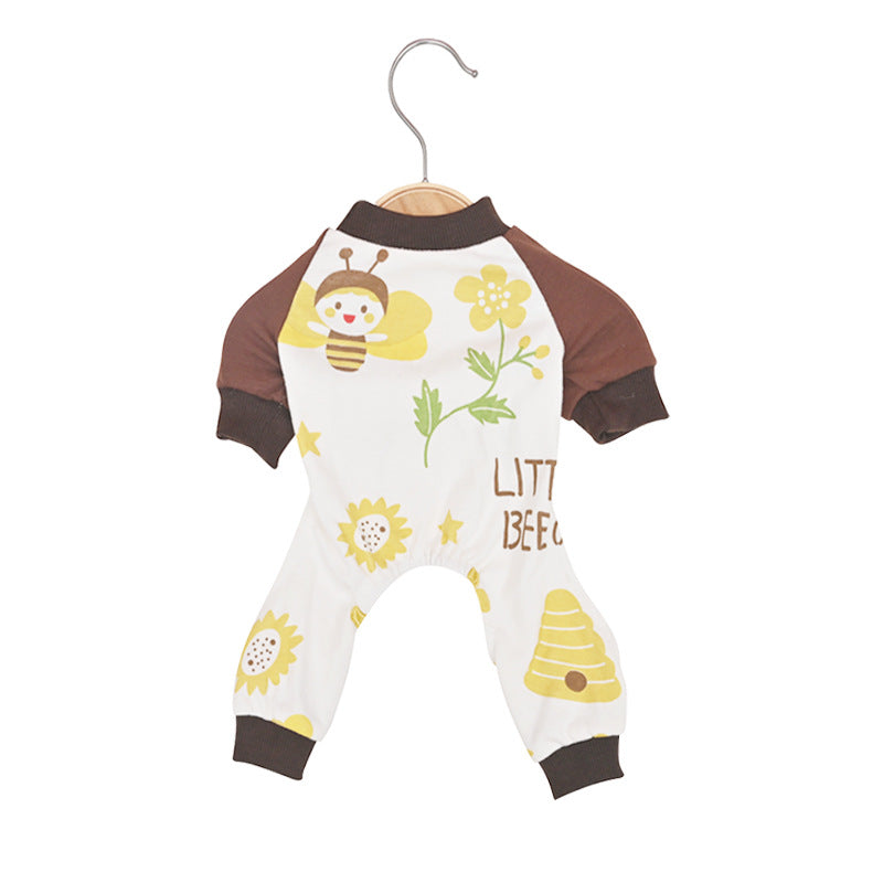 Comfortable Printed Pajamas for Four-Legged Pets