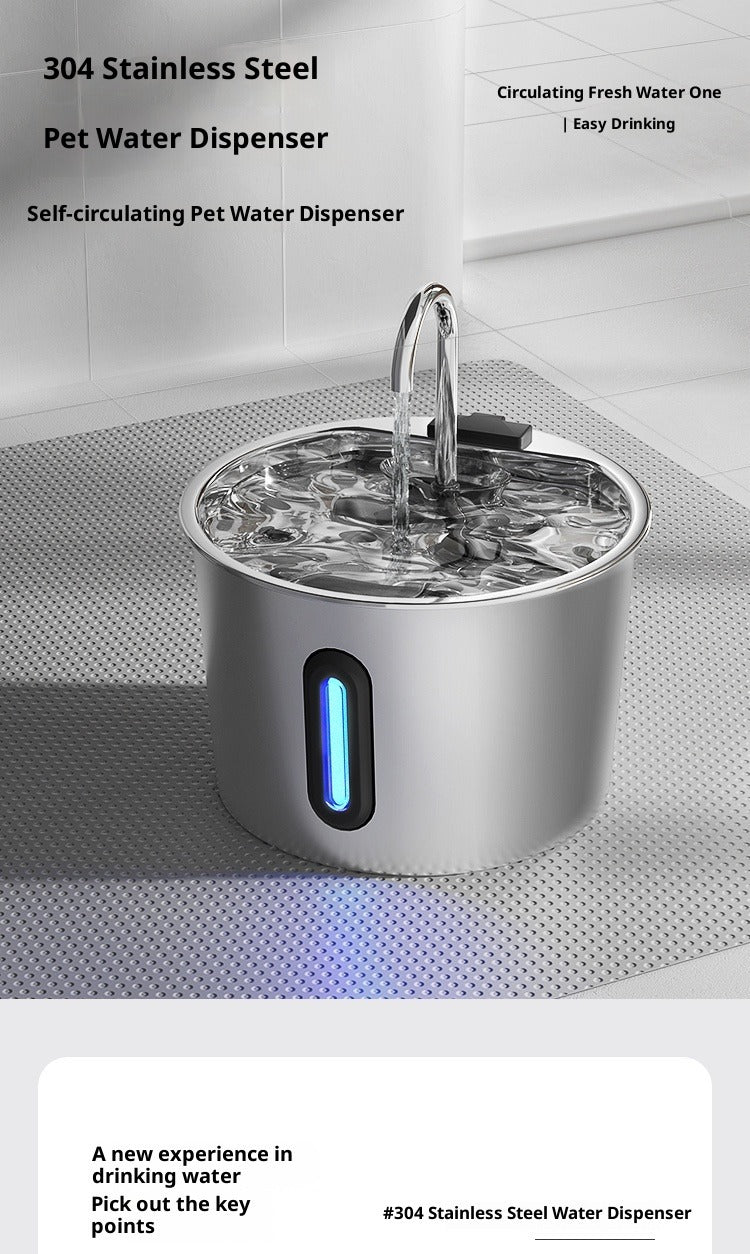 Stainless Steel Pet Water Fountain