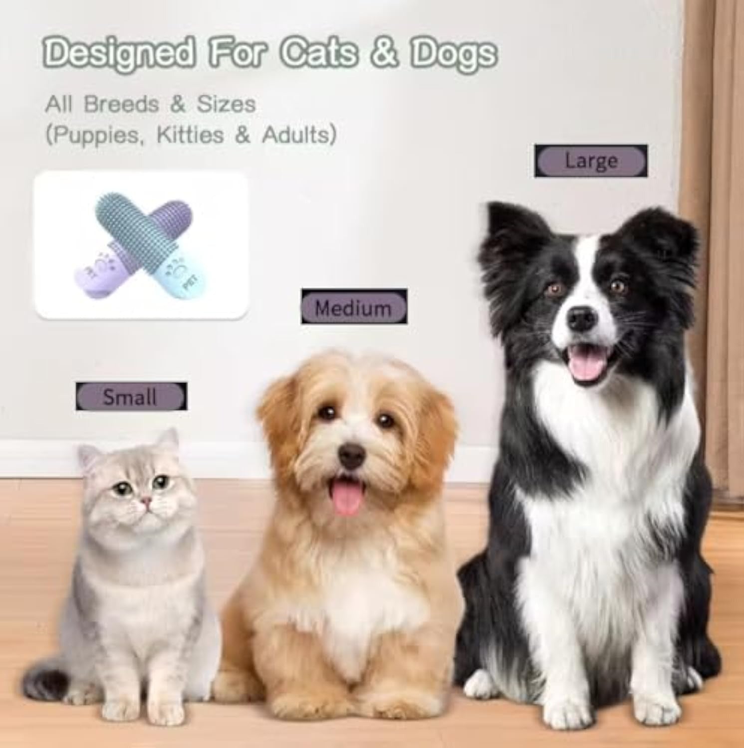 360° Pet Finger Toothbrush for Dogs