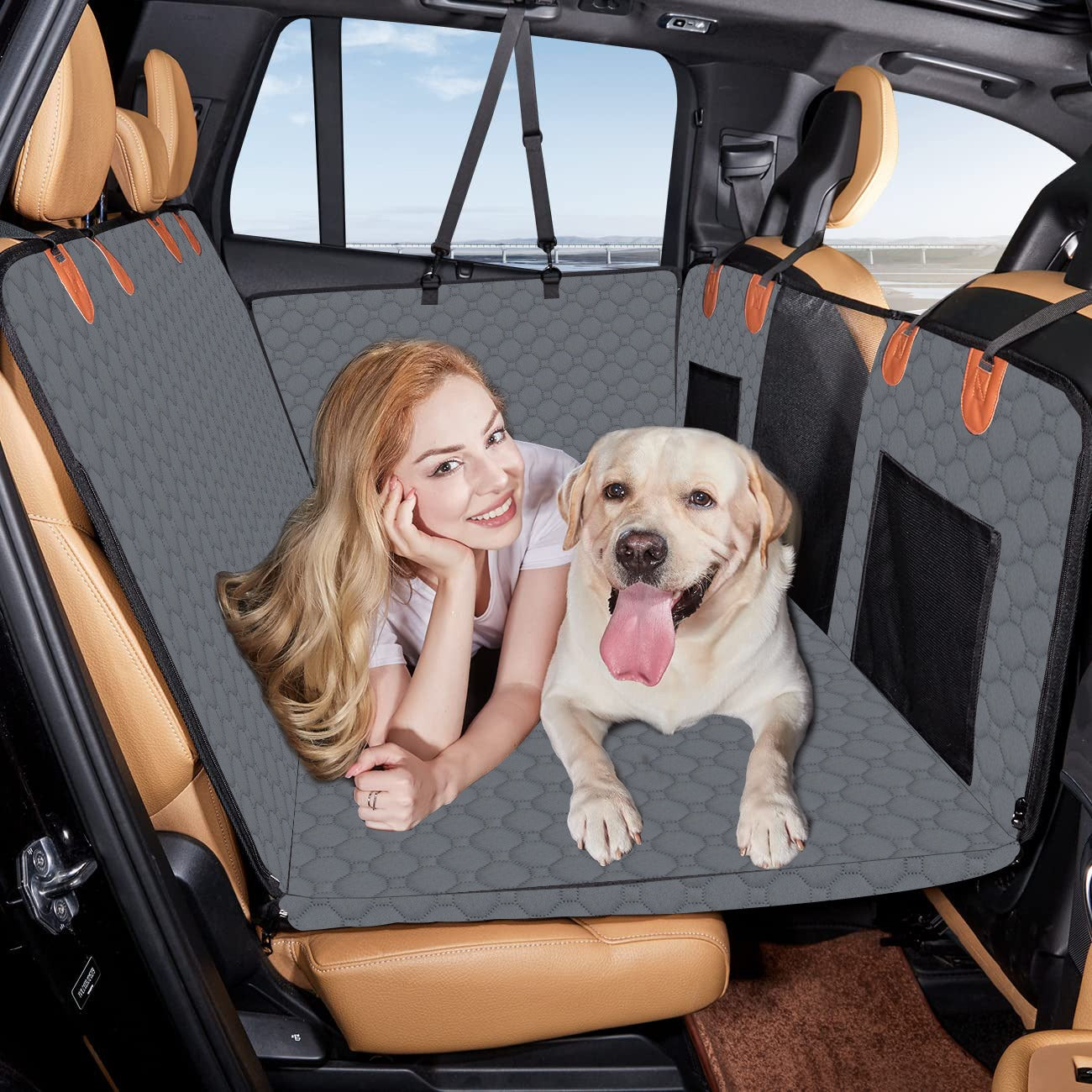 Extended Load-Bearing Car Pet Hammock Mat