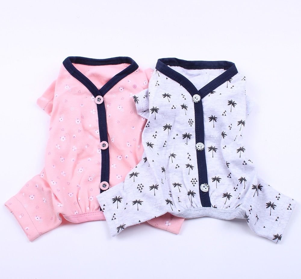 Dog Pajamas, One-Piece Four-Legged Pet Clothing