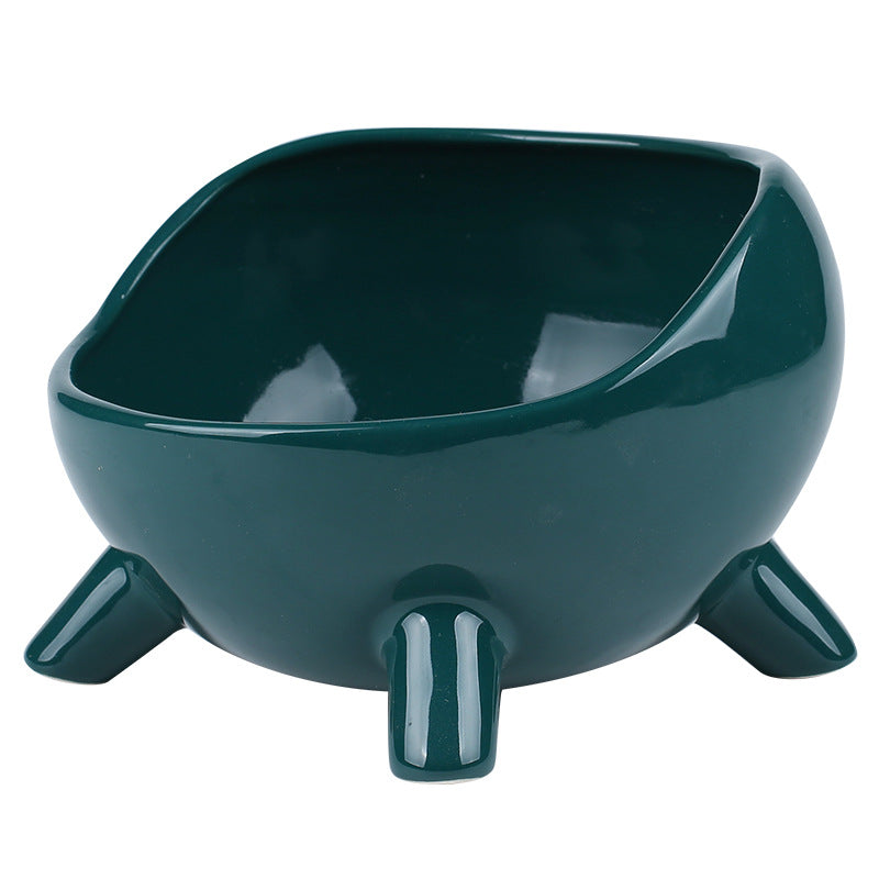 Ceramic Cat Bowl with Neck Support for Pets