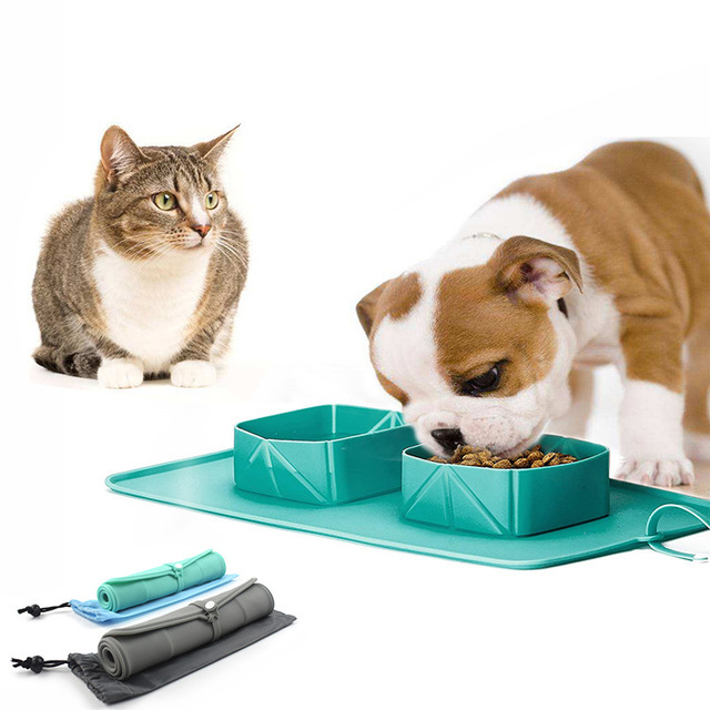 Silicone Foldable Non-Slip Outdoor Pet Bowl
