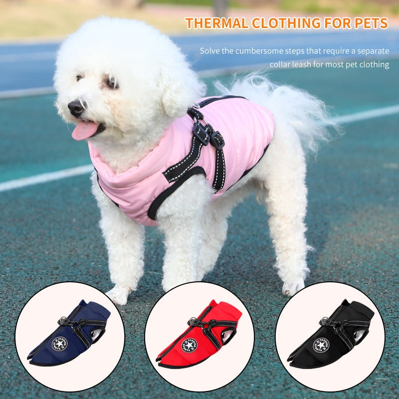 Pet Warm Dogs Cotton Coat with Thickened Fleece