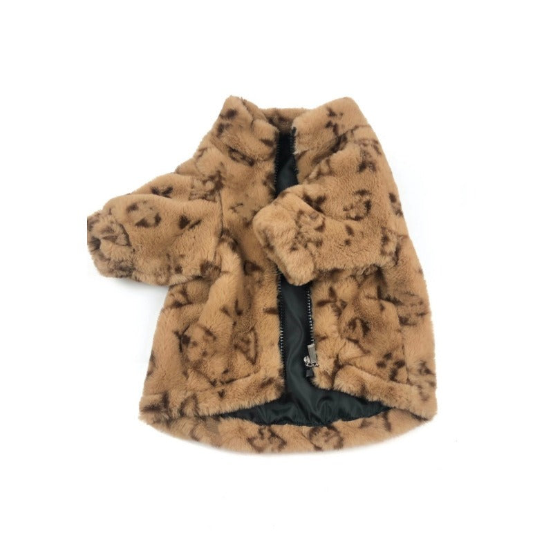 Dog Leopard Print Coat for Spring & Autumn