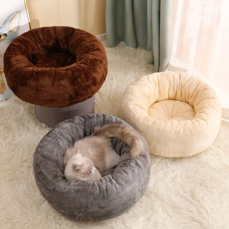 Plush Donut Pet Bed
