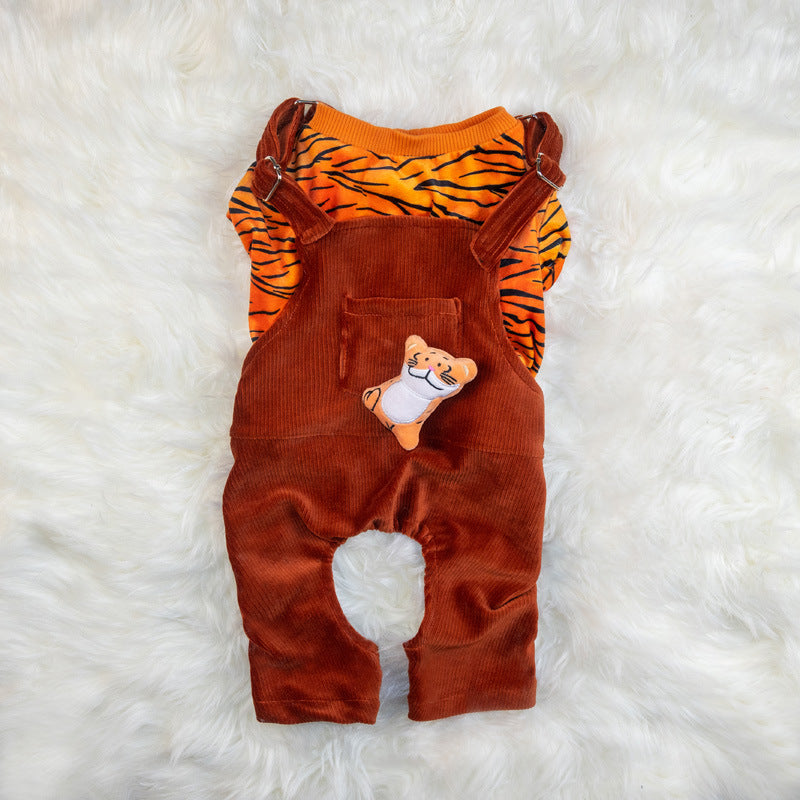 Two-Piece Warm Dog Clothes for Autumn and Winter