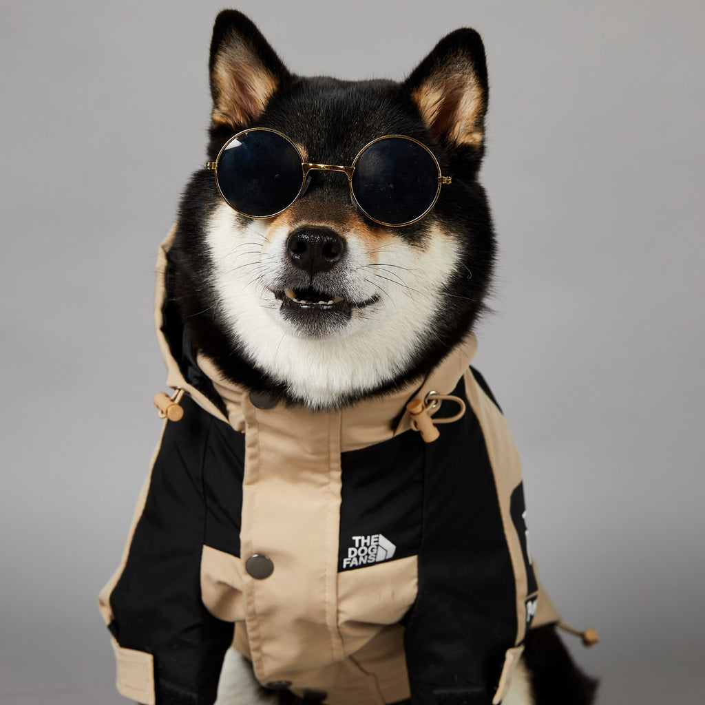 Large Dog Windproof Khaki Raincoat