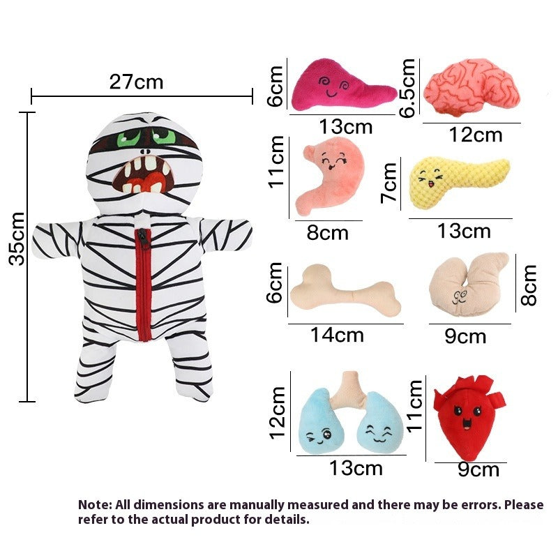 Plush Mummy Pet Food Hiding Toy Set