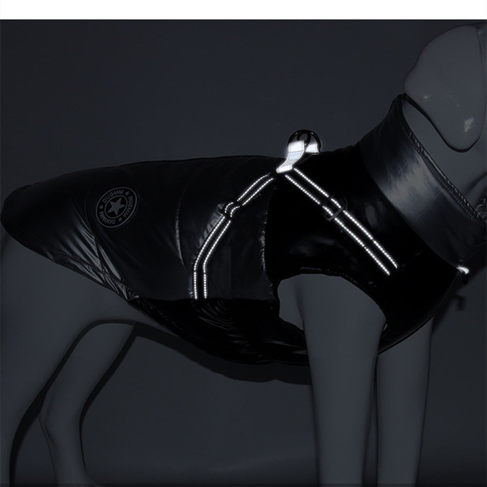 Windproof Reflective Cotton Coat for Big Dogs