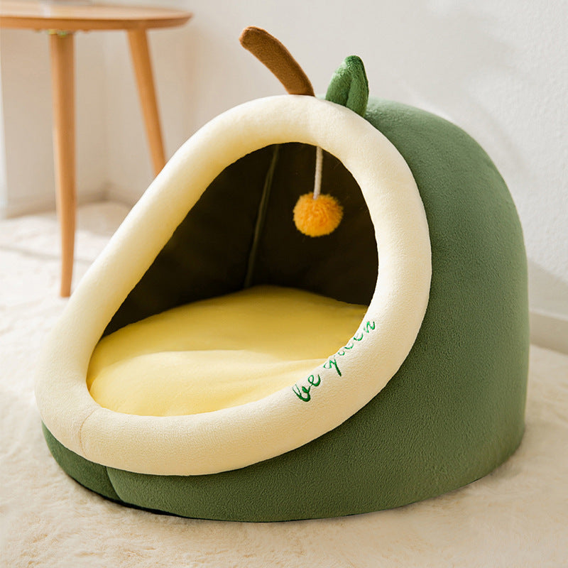 Half-Enclosed Pet House for Small Dogs and Cats