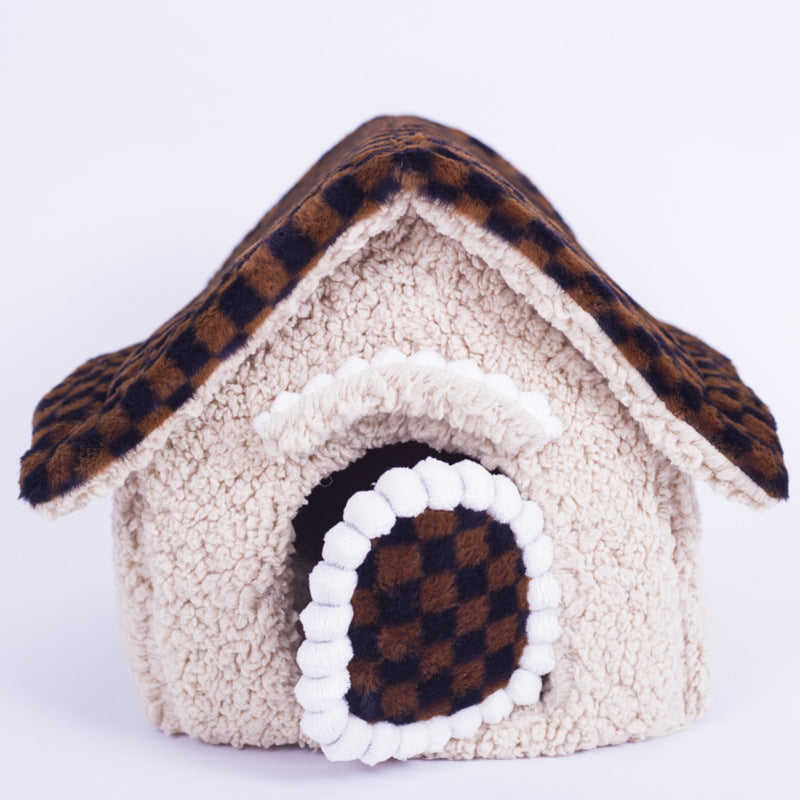 Winter Cozy Dog House for Small Breeds and Cats