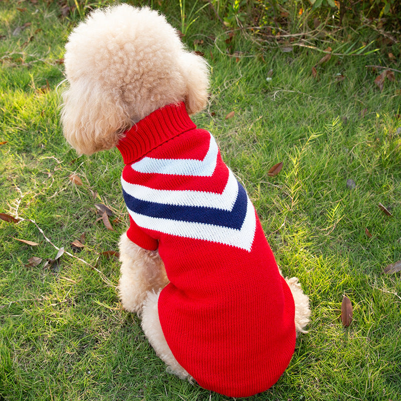 Simple Striped Knitted Clothes for Pet Dogs