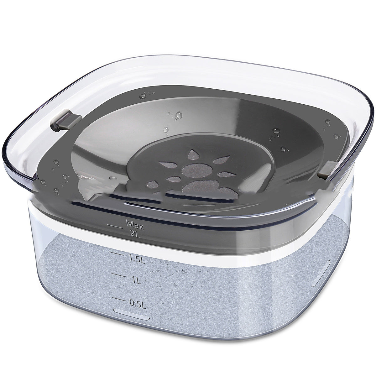 Spill-Proof Slow-Feed Pet Water Bowl (2L & 4L)
