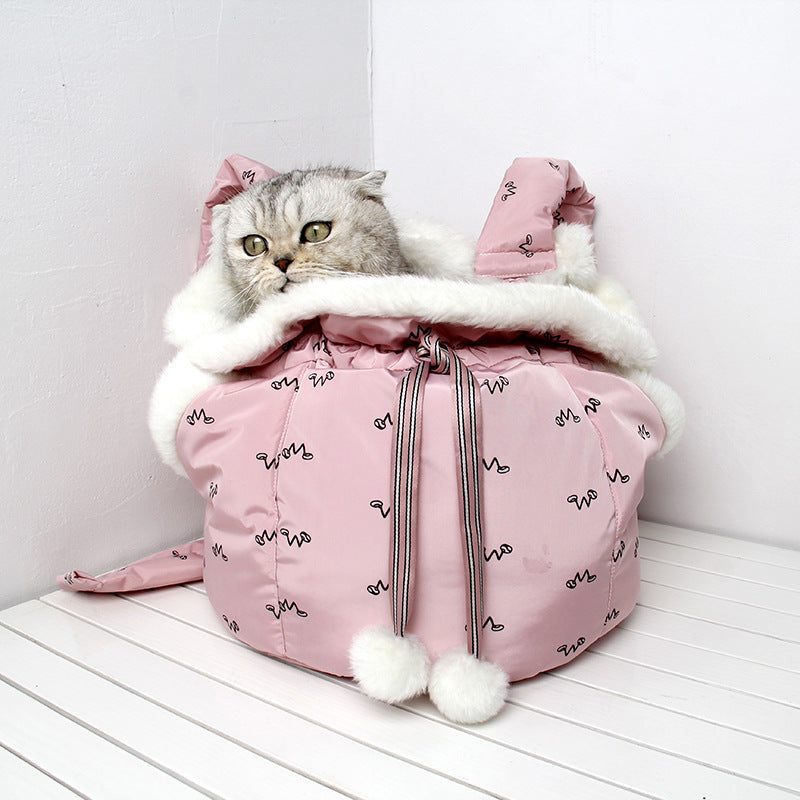 Winter Pet Cat and Dog Warm Front Carrier Backpack
