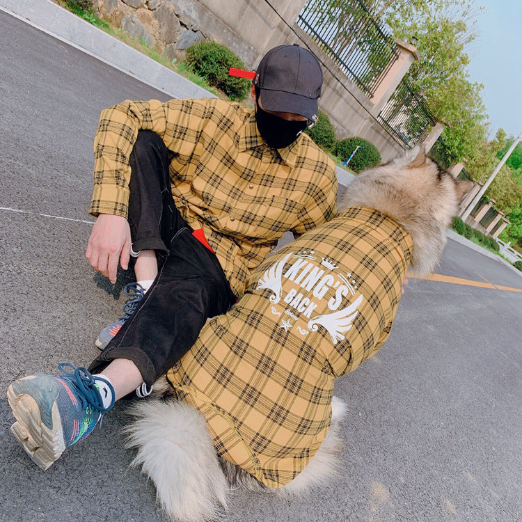 Pet Parent Matching Shirts with Yellow Wings Design