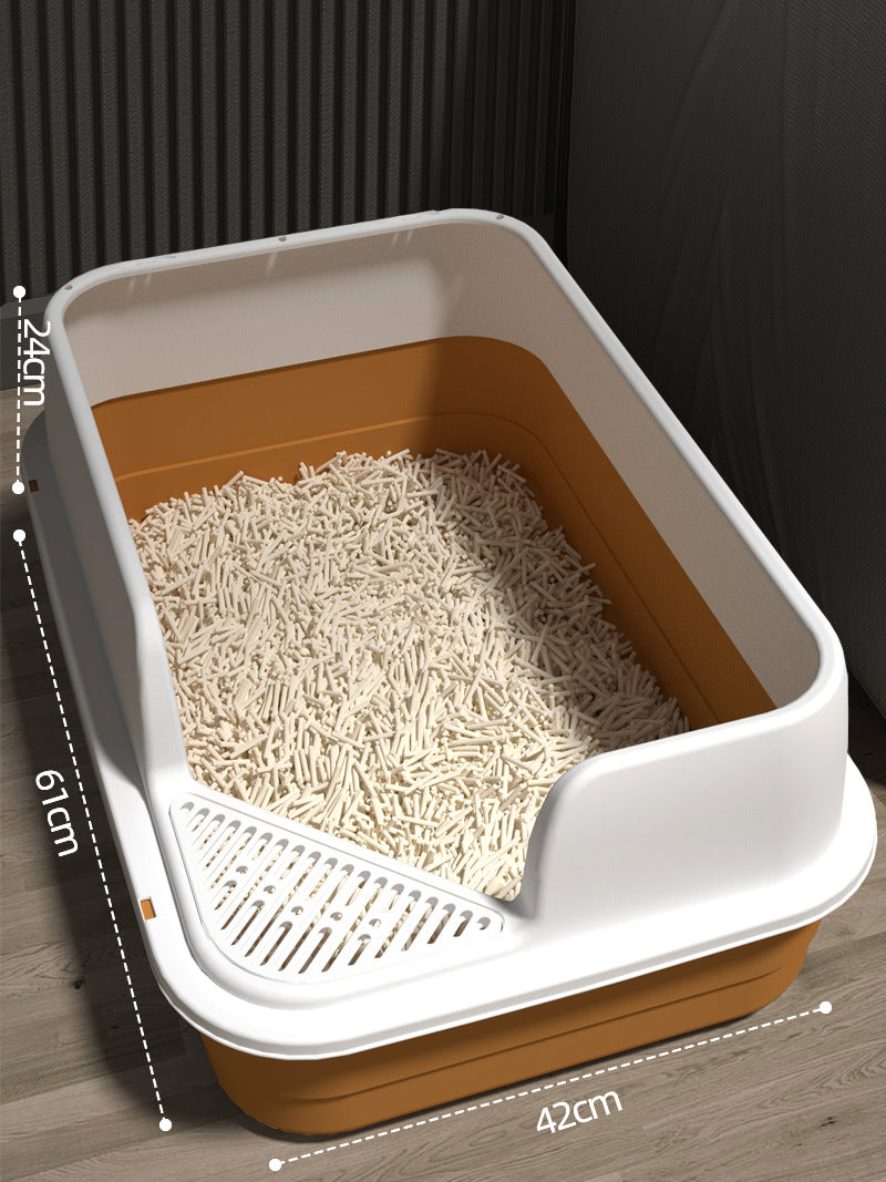 Large Enclosed Cat Litter Box with Door for Pets