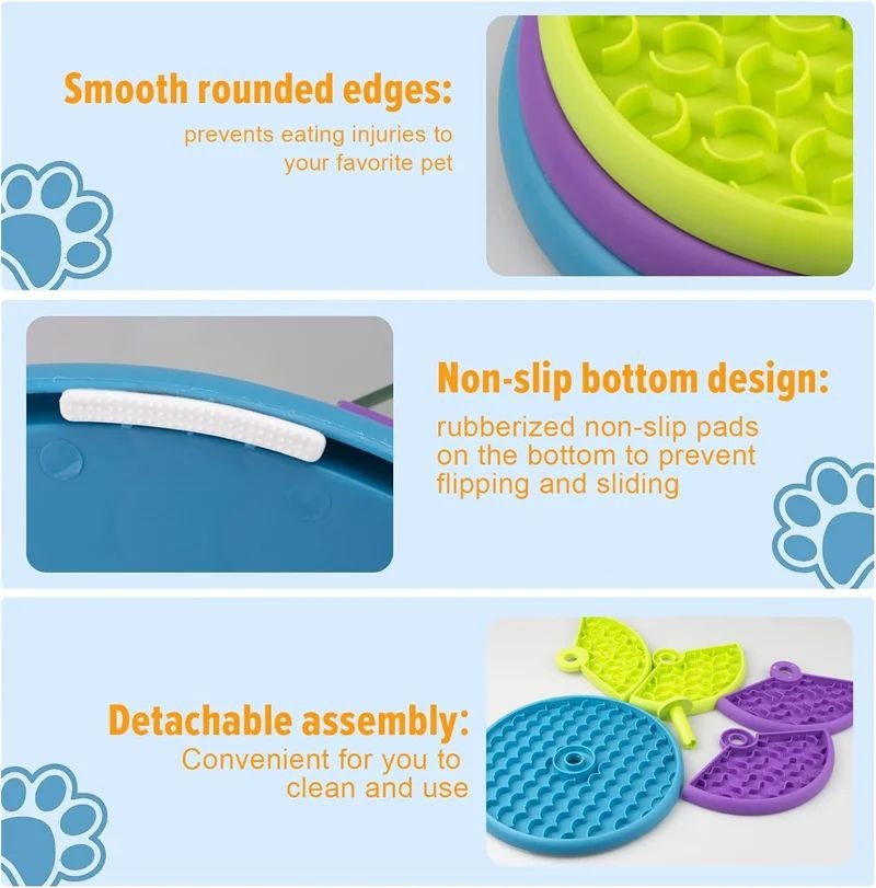 Pet Slow Food Bowl 3-Layer Puzzle Feeder
