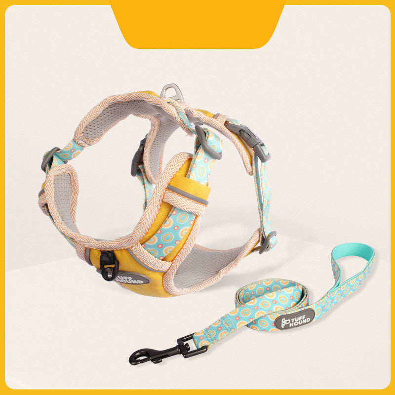 Pet Fashion Simple Chest Strap and Leash Set