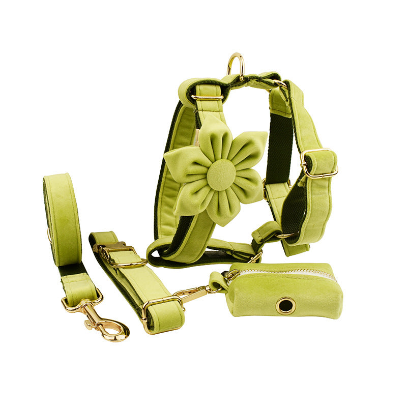 Velvet Fabric Dog Collar for Pets