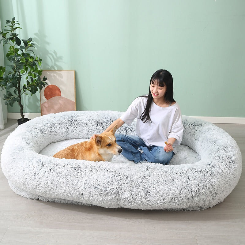 Plush Winter Warm Large Pet Bed