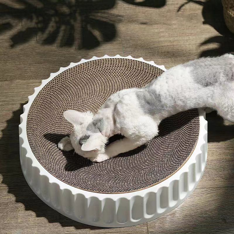 Round Cat Grip Plate with Replaceable Compass Toy