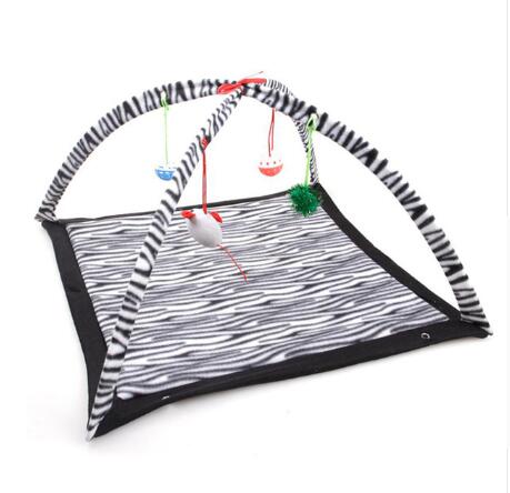 Folding Cat Tent and Hammock Play Mat for Cats