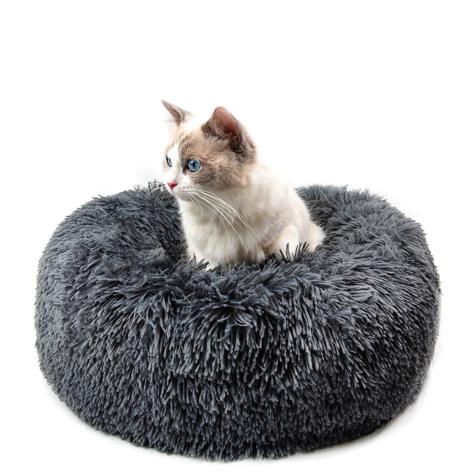 Plush Donut Pet Bed for Small Dogs & Cats