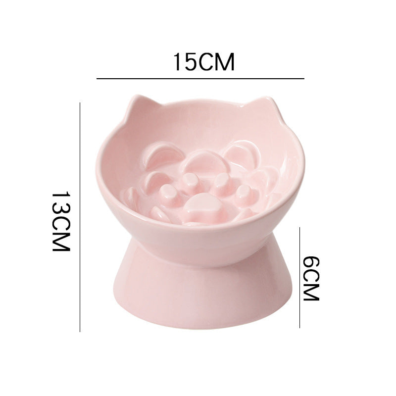 Ceramic Slow Feeder Pet Bowl