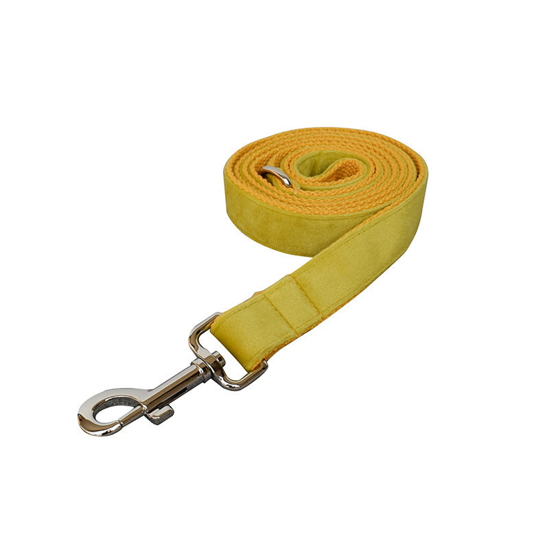 Adjustable Yellow Fleece Collar for Medium to Large Dogs