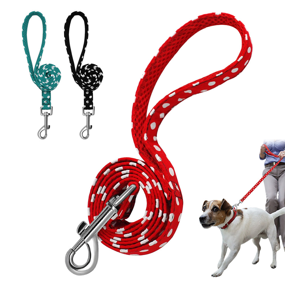 4ft Soft Nylon Polka Dot Dog Leash for Small Pets