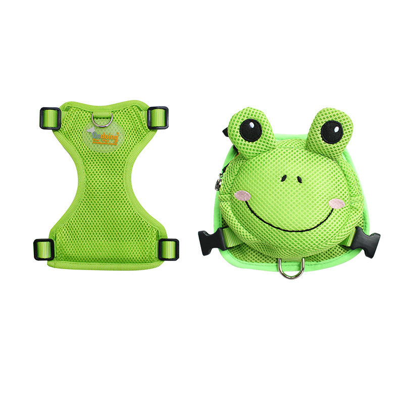 Cartoon Pet Vest Harness with Leash Set for Dogs
