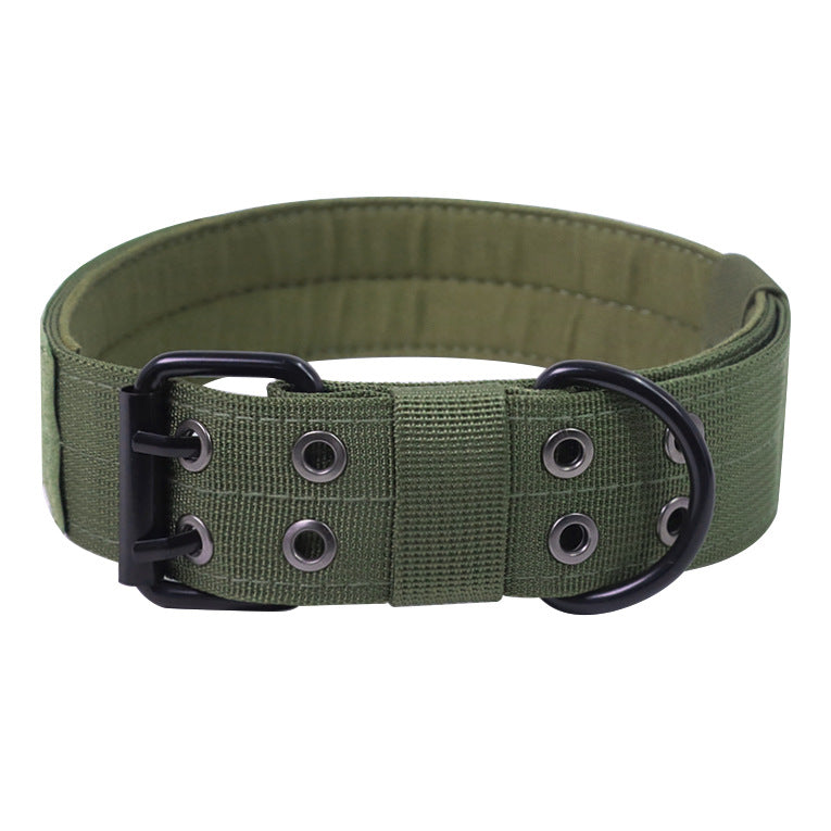 OneTigris Adjustable Military Dog Collar with Metal D-Ring