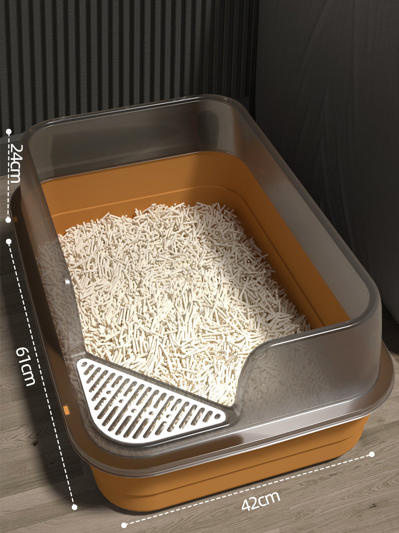Large Enclosed Cat Litter Box with Door for Pets