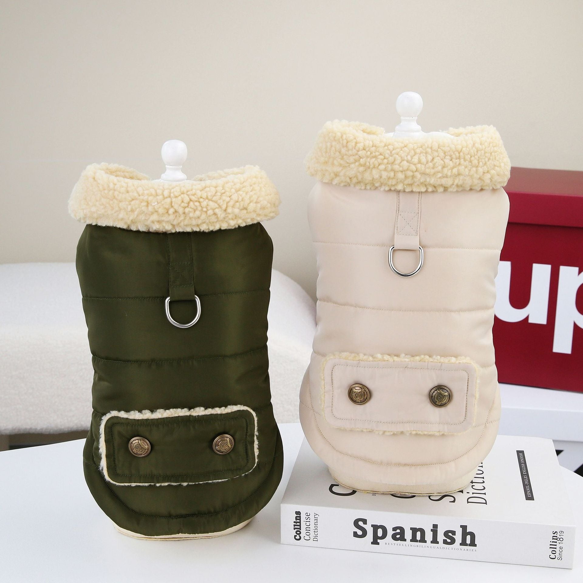 Nordic Fur Collar Pet Cotton Vest