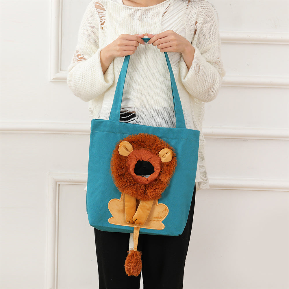 Lion Design Soft Pet Carrier Bag for Cats and Dogs