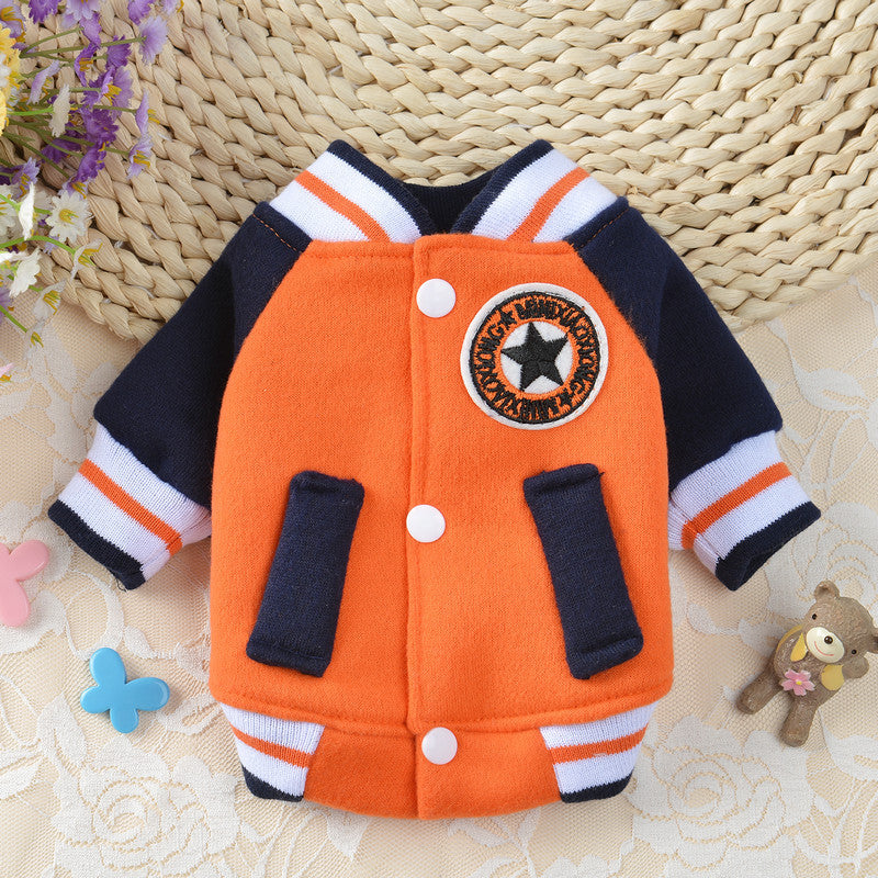 Korean Style Baseball Jacket for Dogs (Spring/Fall)
