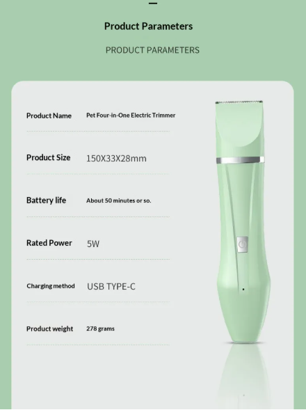 Pet Hair Trimmer Grooming Clipper
