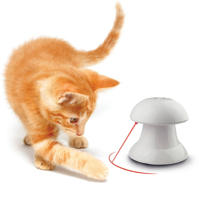 Electric Laser Cat Toy with Feather and USB Charging