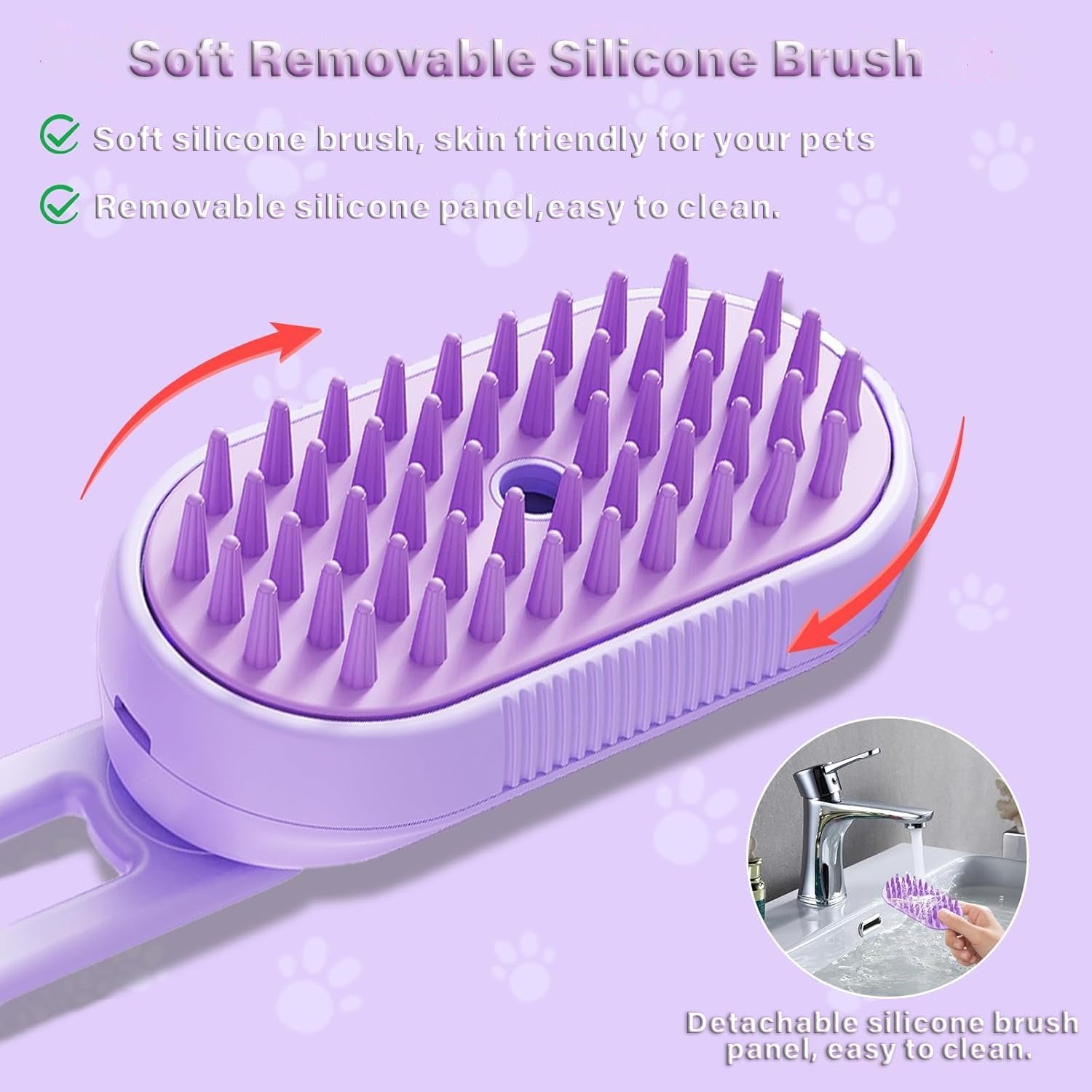 3-in-1 Cat Steam Grooming Brush