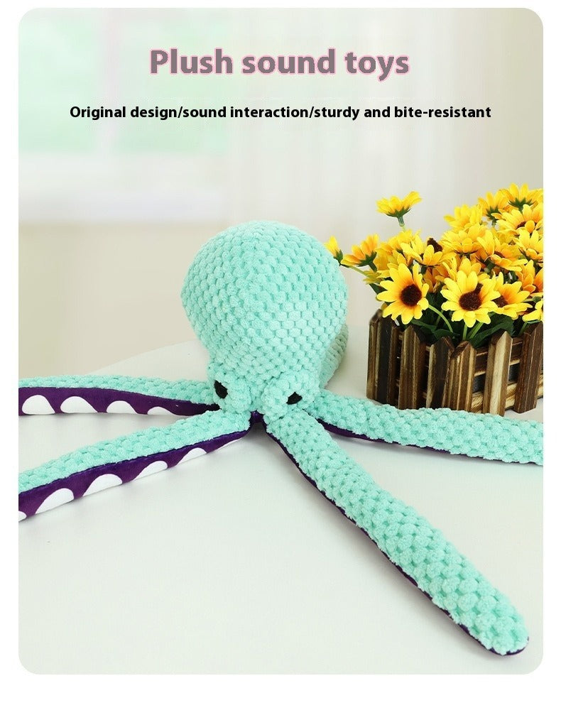 Plush Squeaky Octopus Pet Toy
