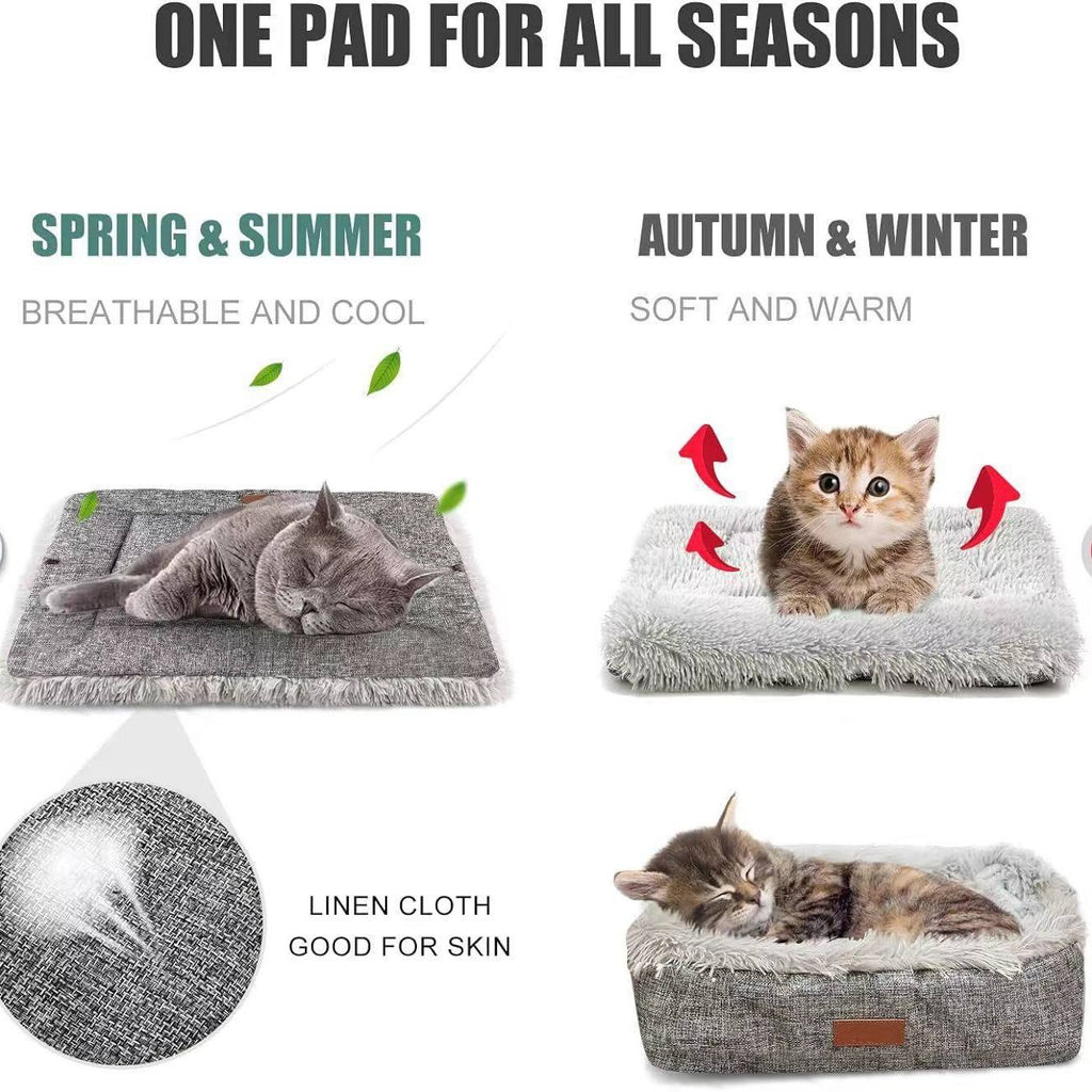 Self-Heating Plush Washable Dog Bed Mat