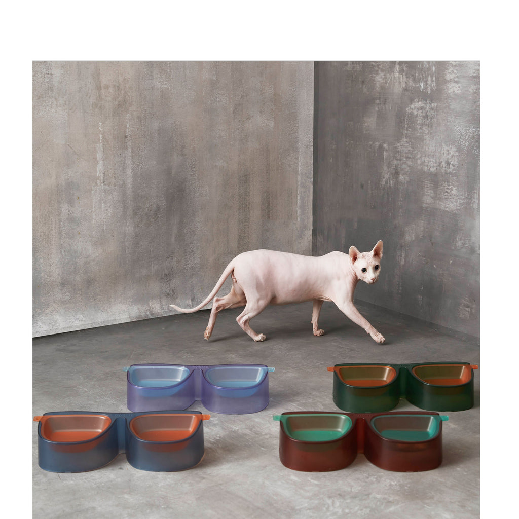Maogoublue Cat Bowl Set - Anti-Spill Large Capacity