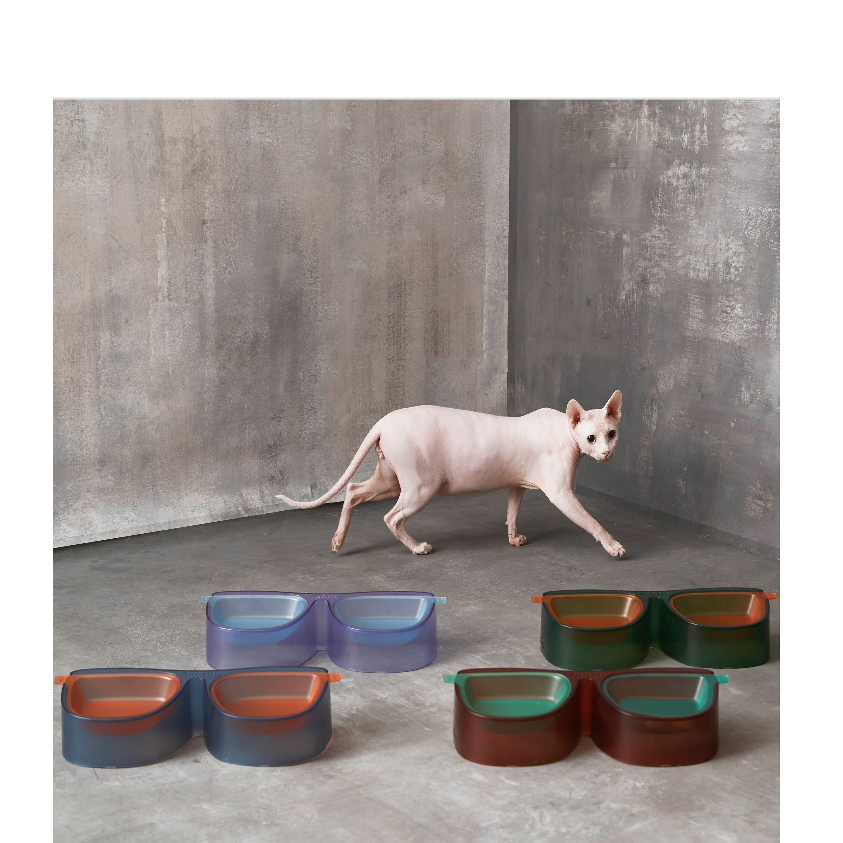 Maogoublue Cat Bowl Set - Anti-Spill Large Capacity